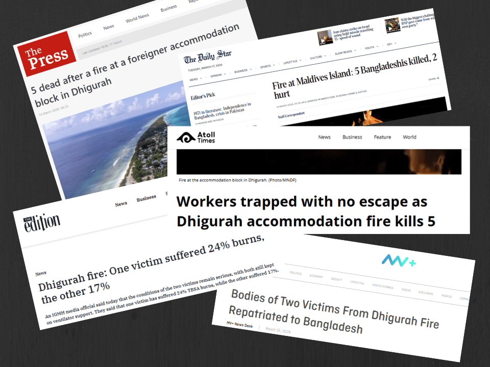 Dhigurah Fire: Migrant Worker Deaths Concerns